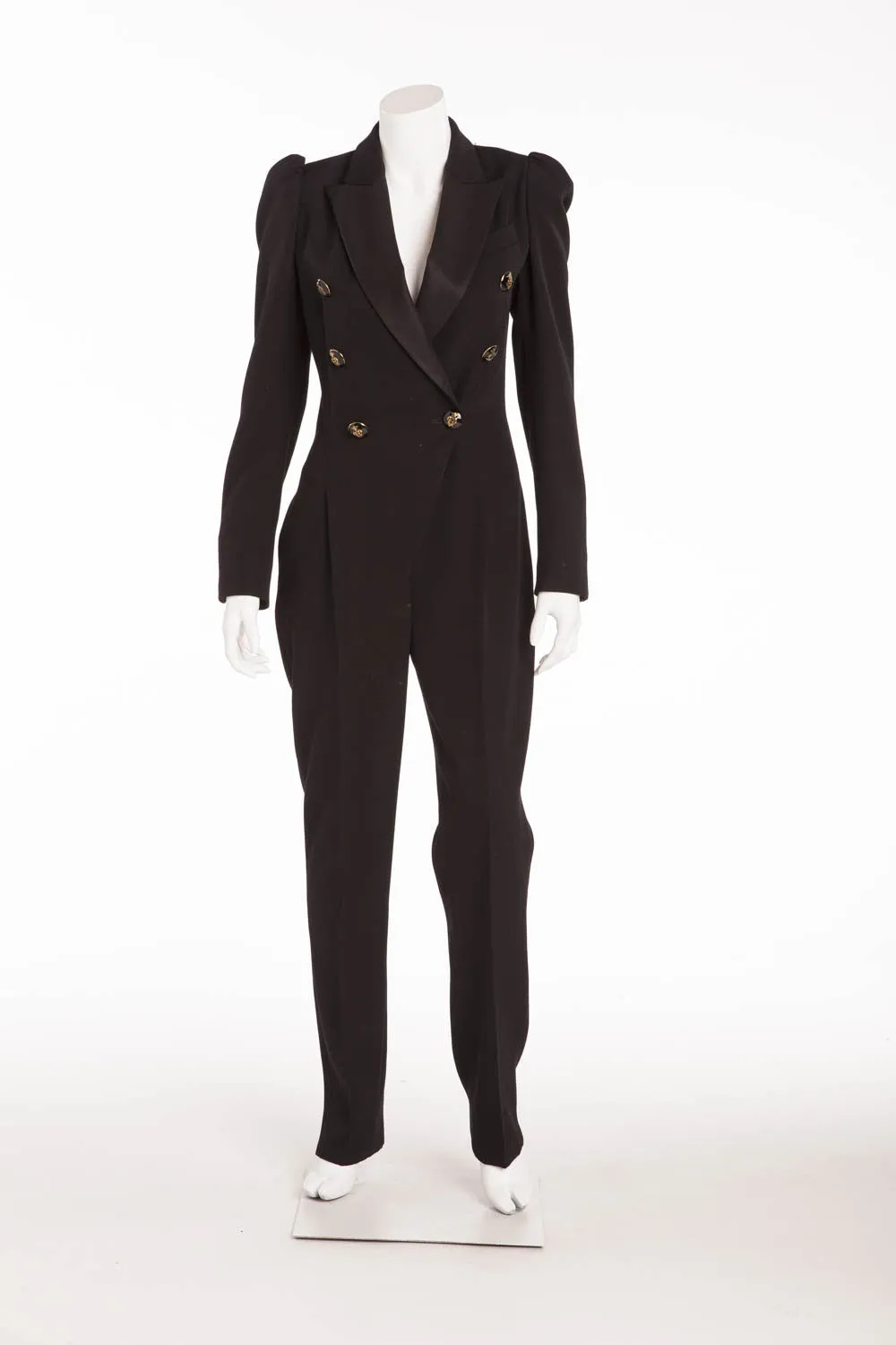 Emilio Pucci - Long Sleeve Black Jumpsuit Embellished Beaded Back - IT 42