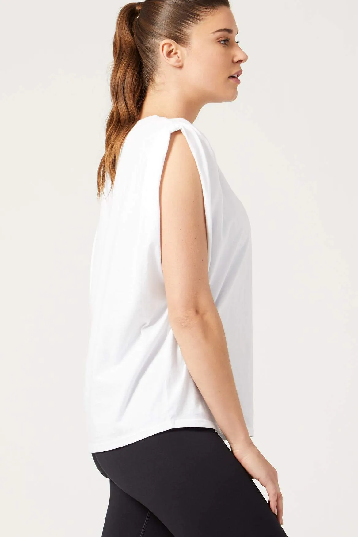 Fiona Muscle Tee White