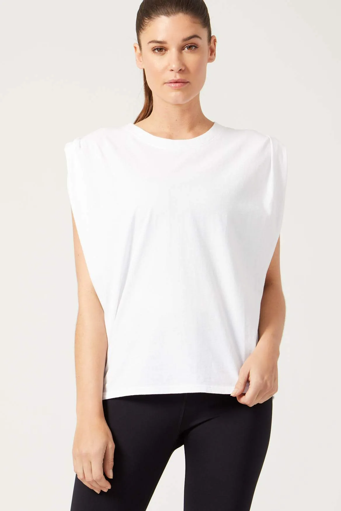 Fiona Muscle Tee White