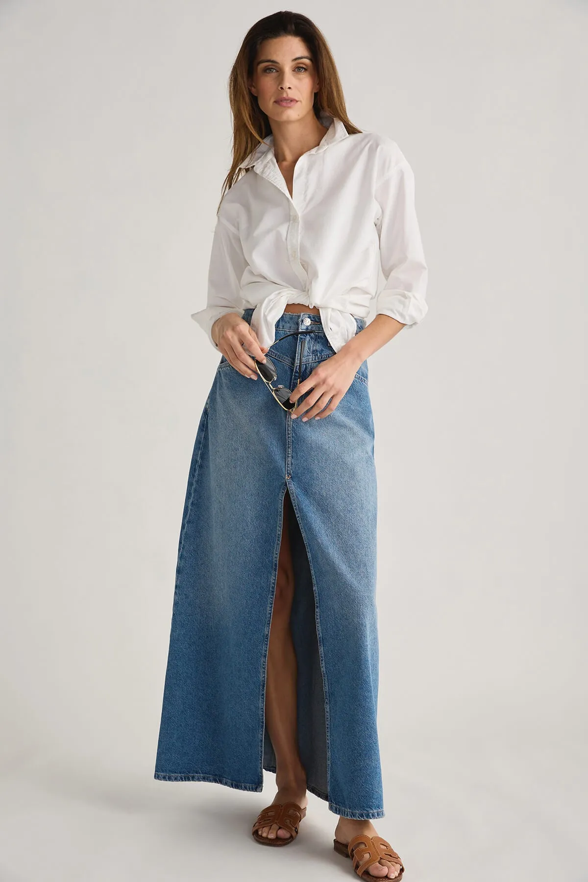 Free People Come As You Are Denim Skirt