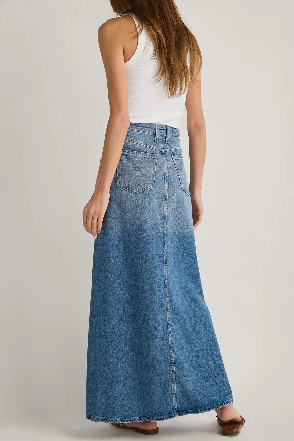 Free People Come As You Are Denim Skirt