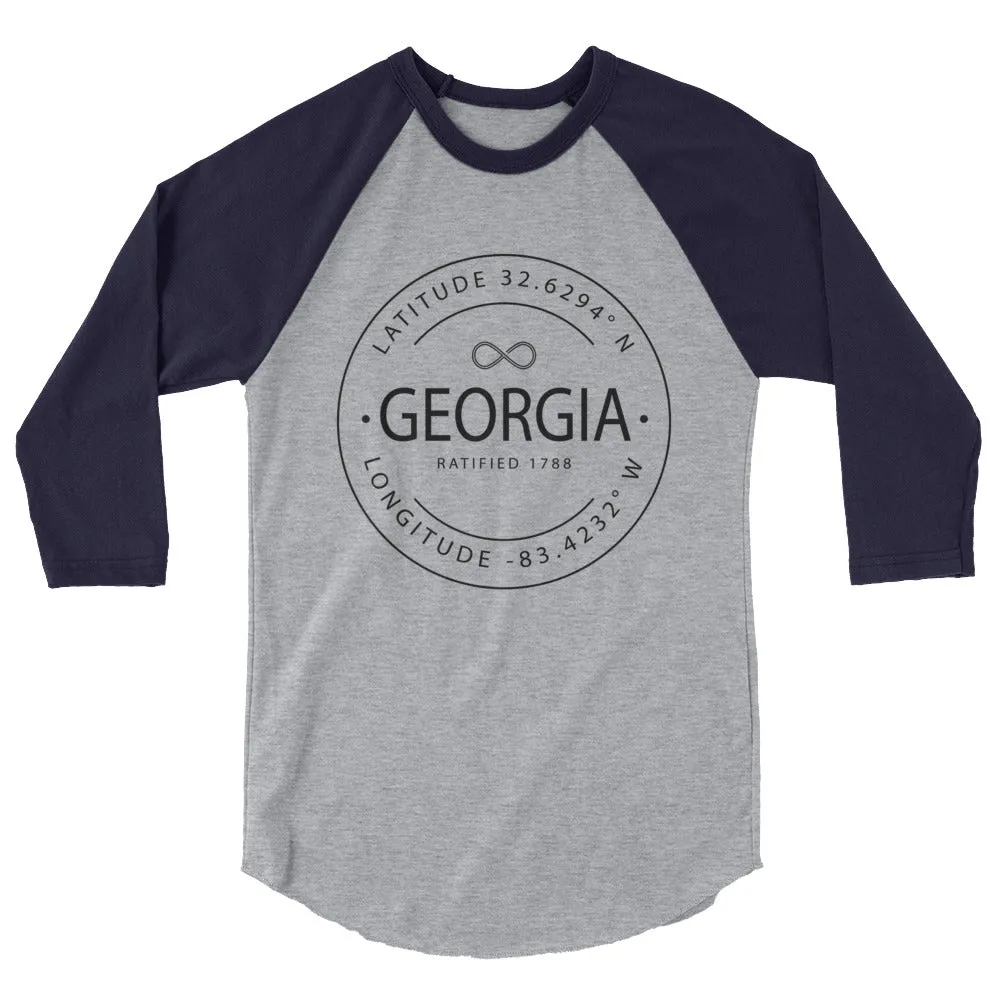 Georgia - 3/4 Sleeve Raglan Shirt - Latitude & Longitude