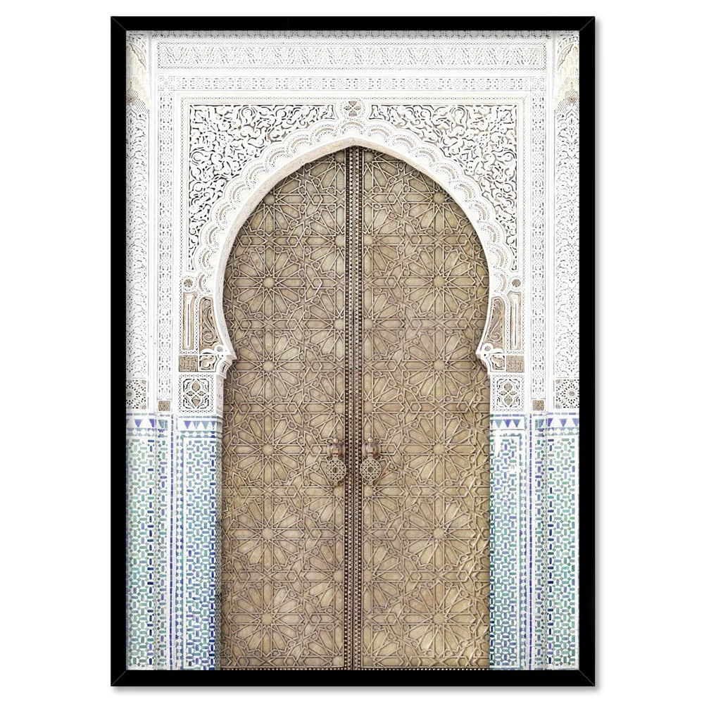 Golden Doorway Morocco - Art Print