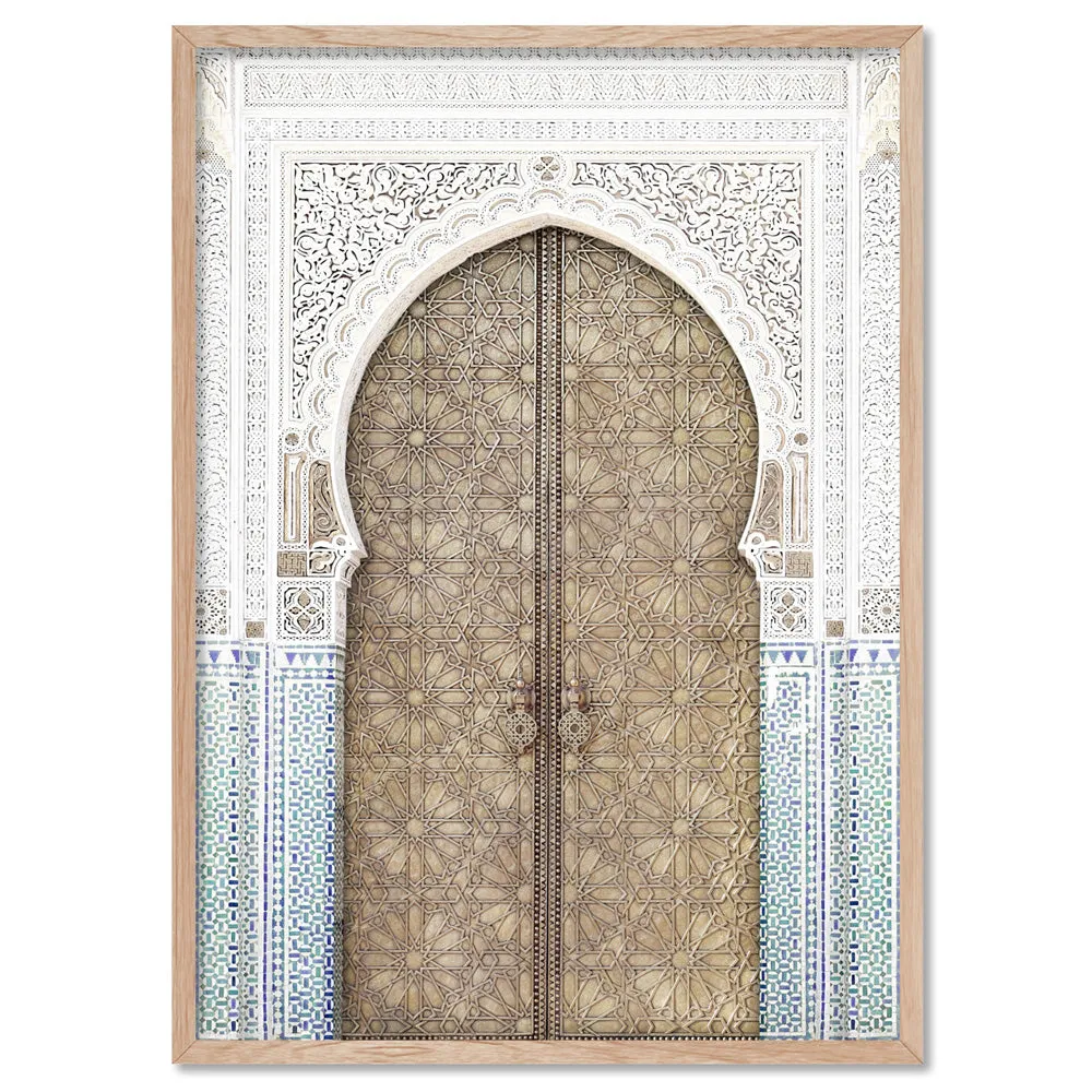 Golden Doorway Morocco - Art Print