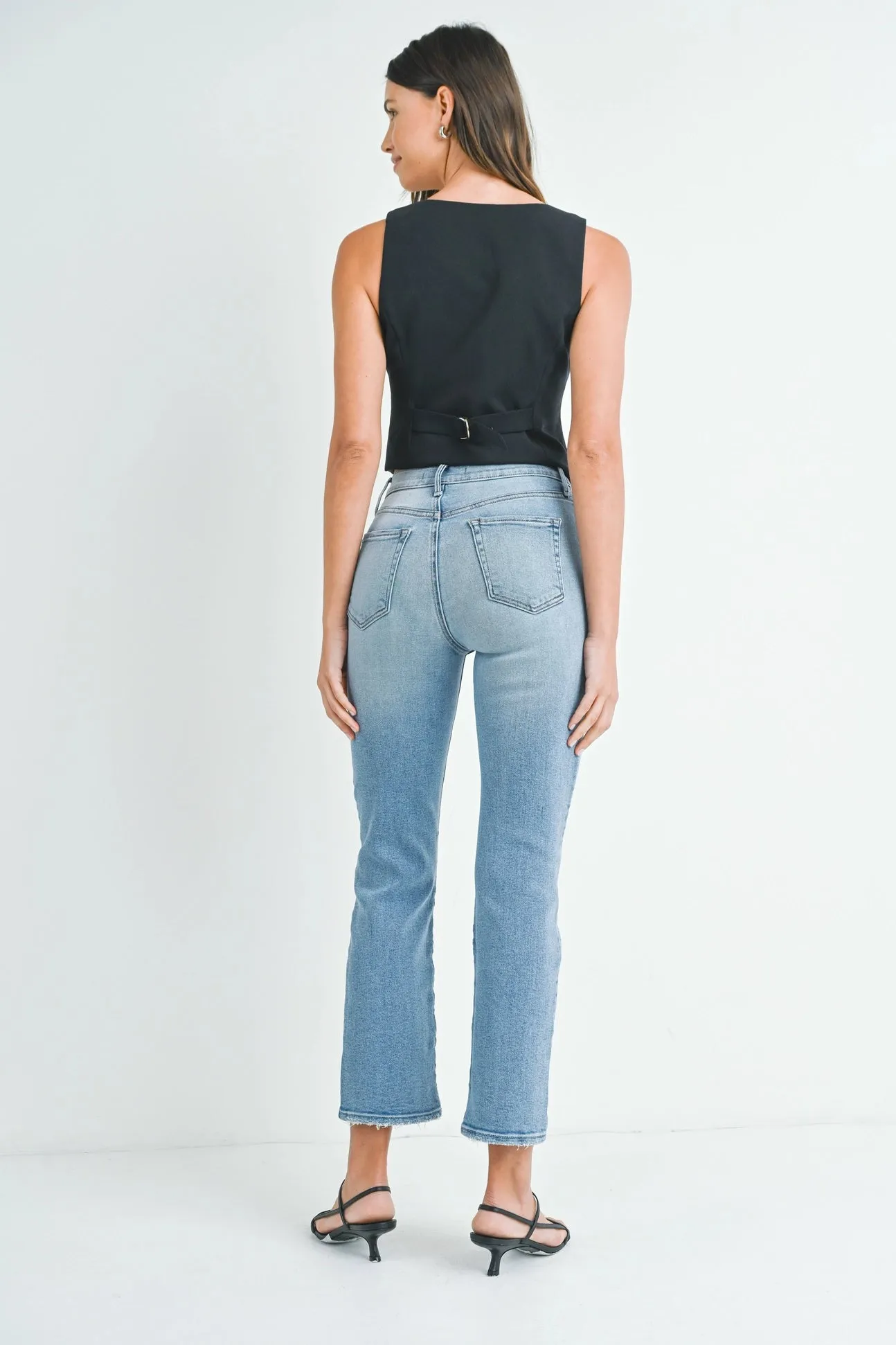 HR Soft Stretchy Straight  Light Denim