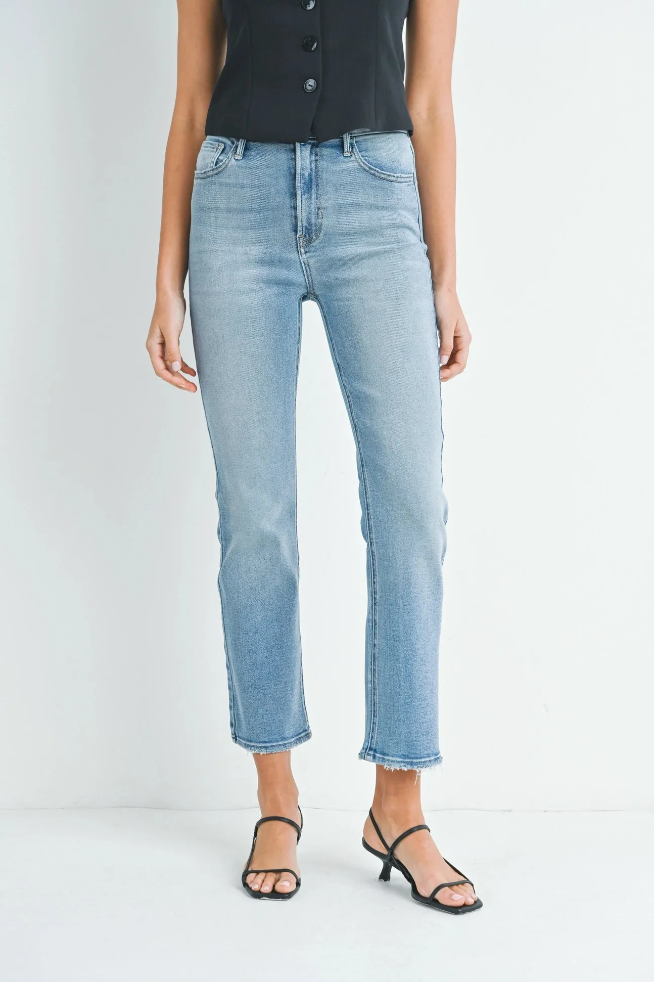 HR Soft Stretchy Straight  Light Denim