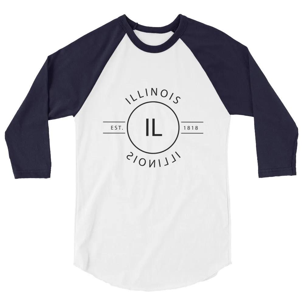 Illinois - 3/4 Sleeve Raglan Shirt - Reflections