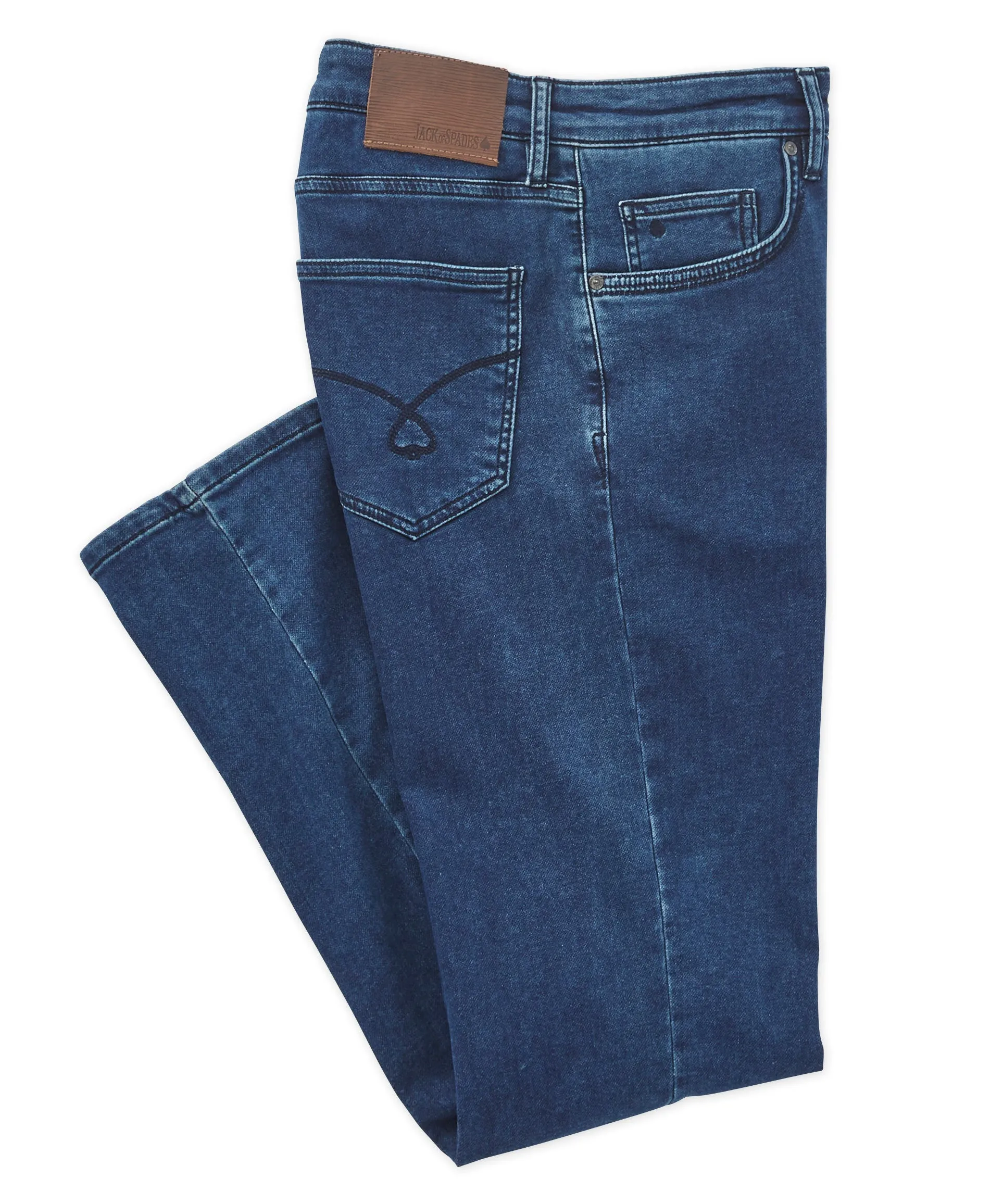 Jack of Spades Mens Comfort Stretch Jeans - Slim Fit, Premium Denim, Versatile Style