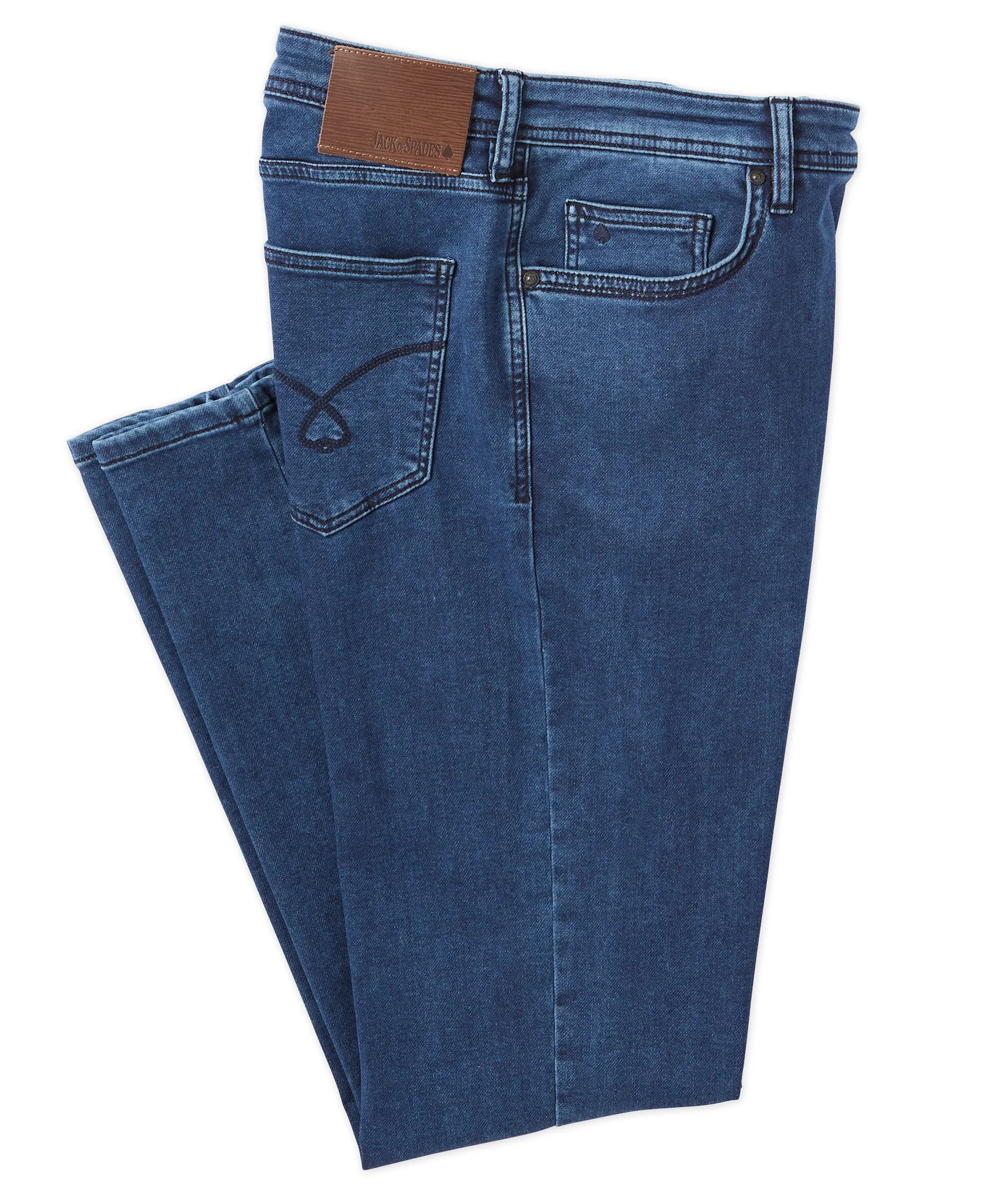 Jack of Spades Mens Comfort Stretch Jeans - Slim Fit, Premium Denim, Versatile Style