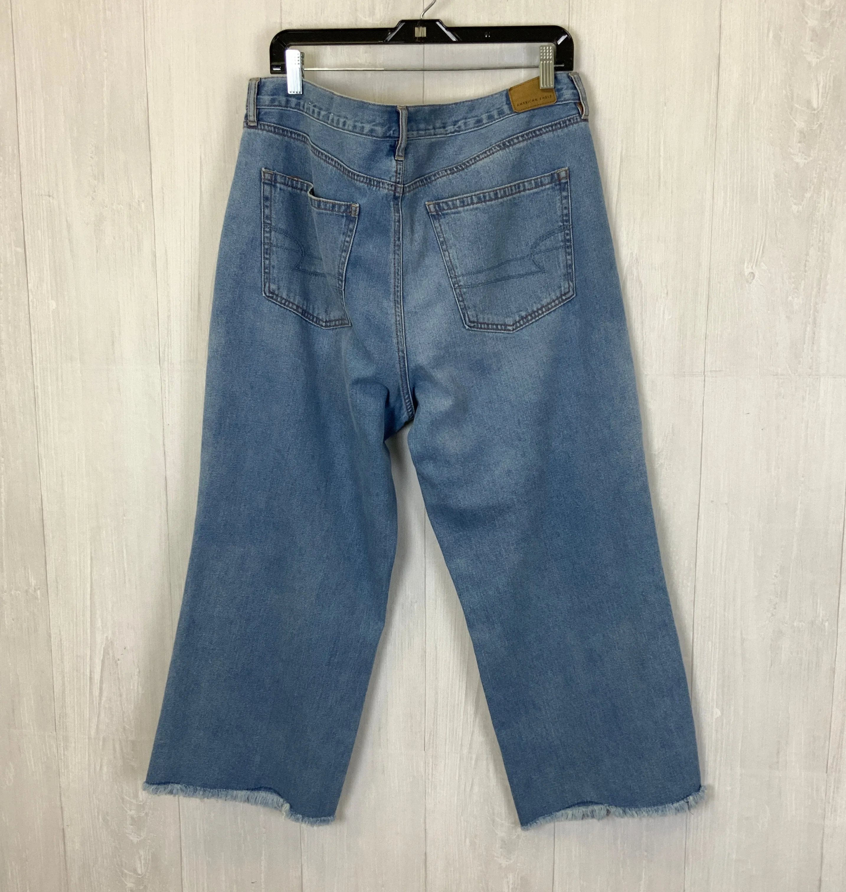 Jeans Cropped By American Eagle In Blue Denim, Size: 16