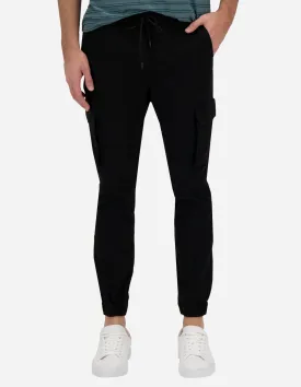 Jogger Cargo de Gabardina Premium - Negro