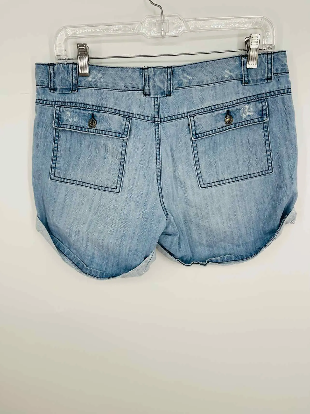 Joie Size 8 Denim Distressed Designer Shorts