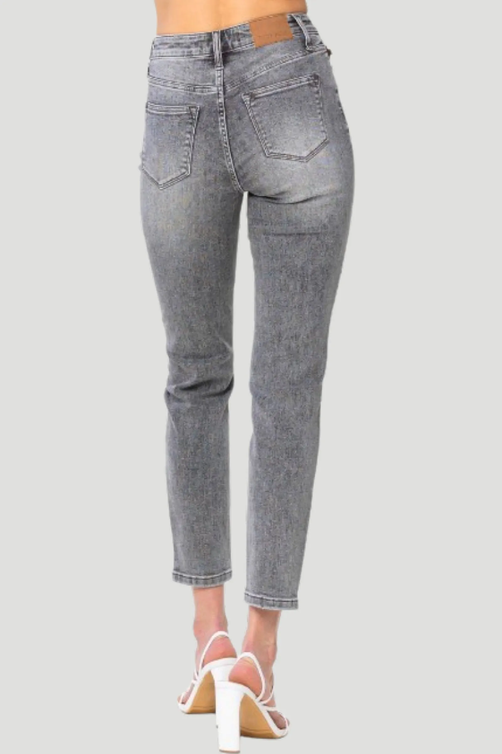 Judy Blue, High Waist Stone Wash Slim Fit Jeans