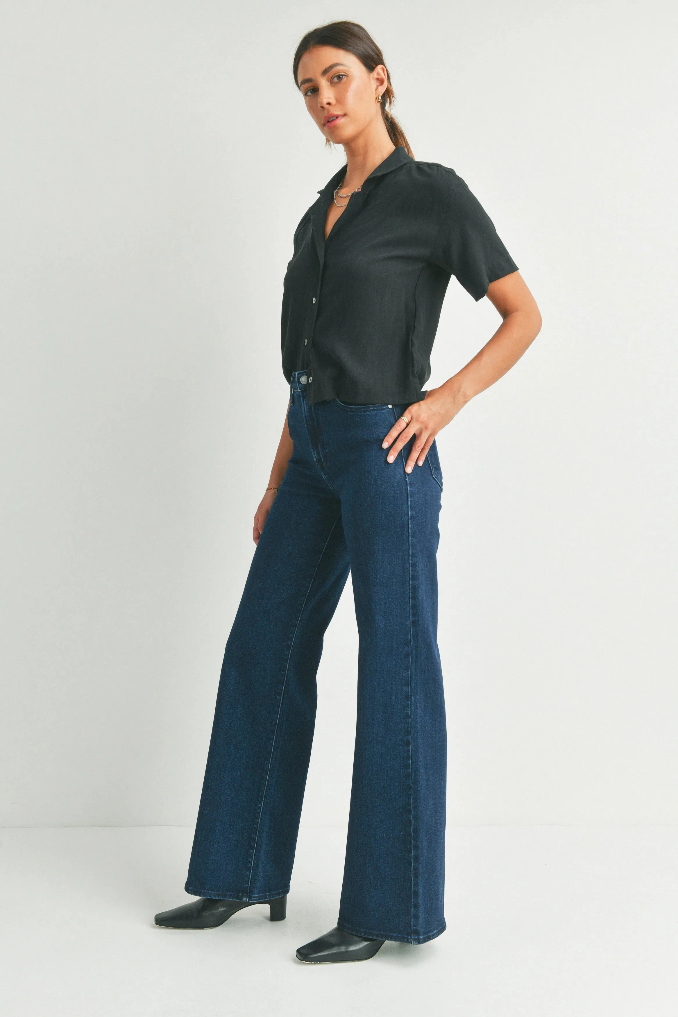 Just Black Denim - Palazzo Jean | Dark Denim