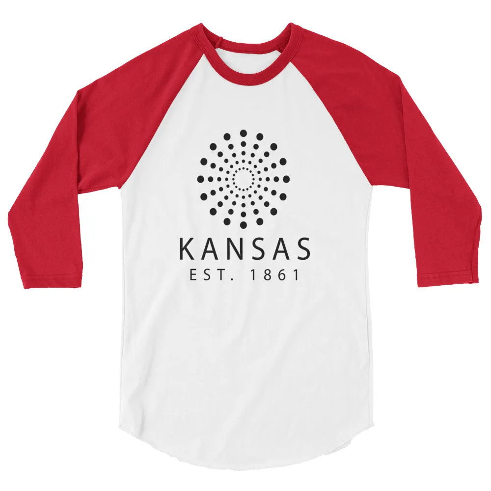 Kansas - 3/4 Sleeve Raglan Shirt - Established