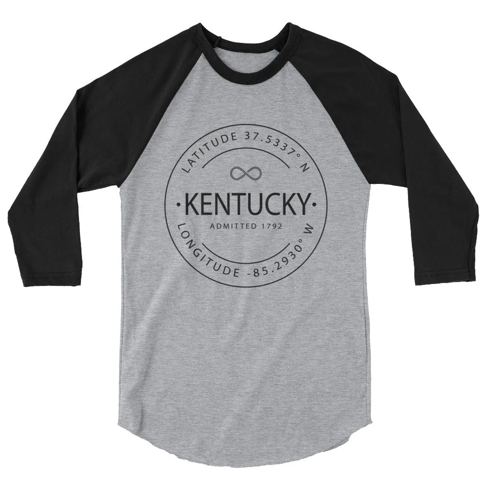 Kentucky - 3/4 Sleeve Raglan Shirt - Latitude & Longitude