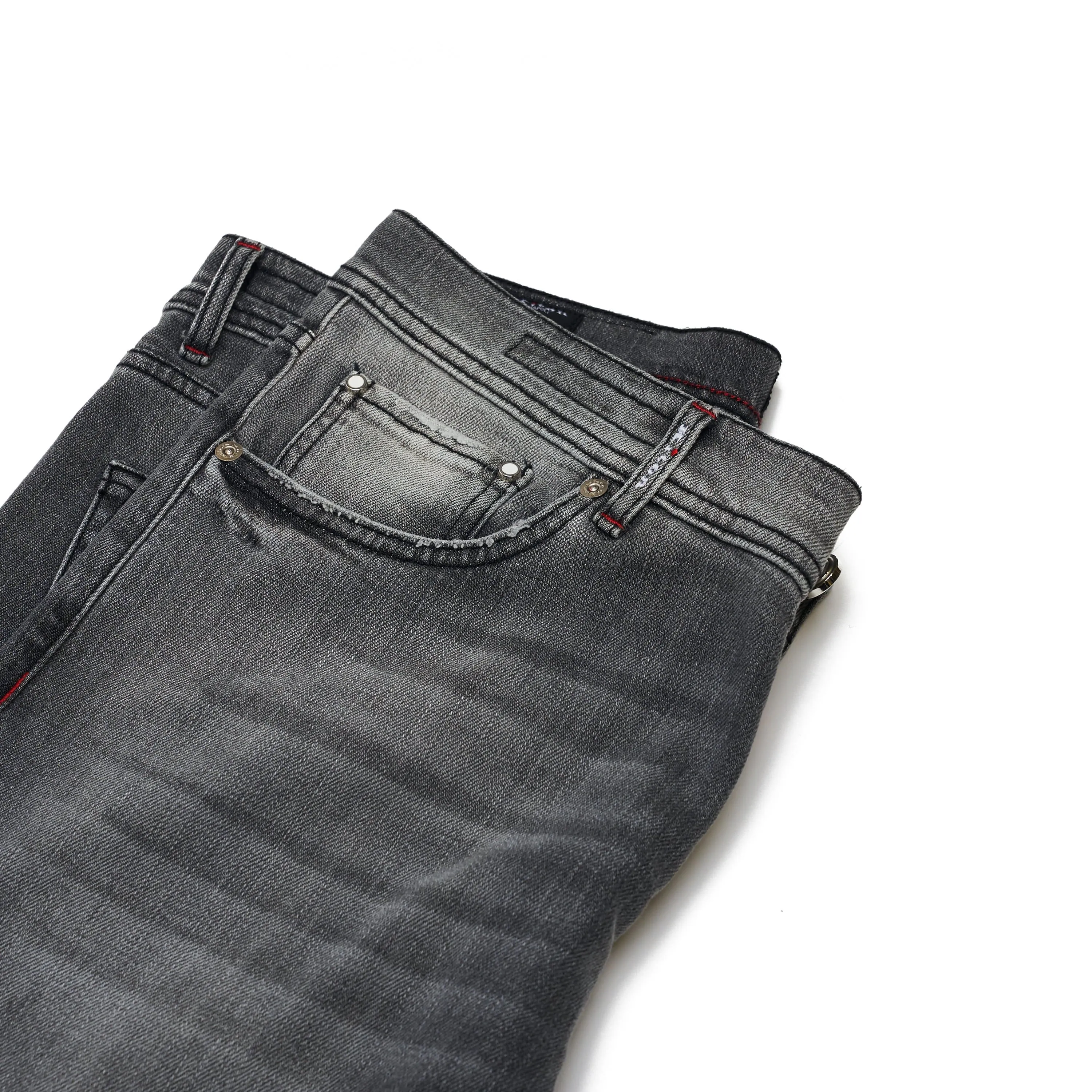 Kiton Classic Light Grey Denim