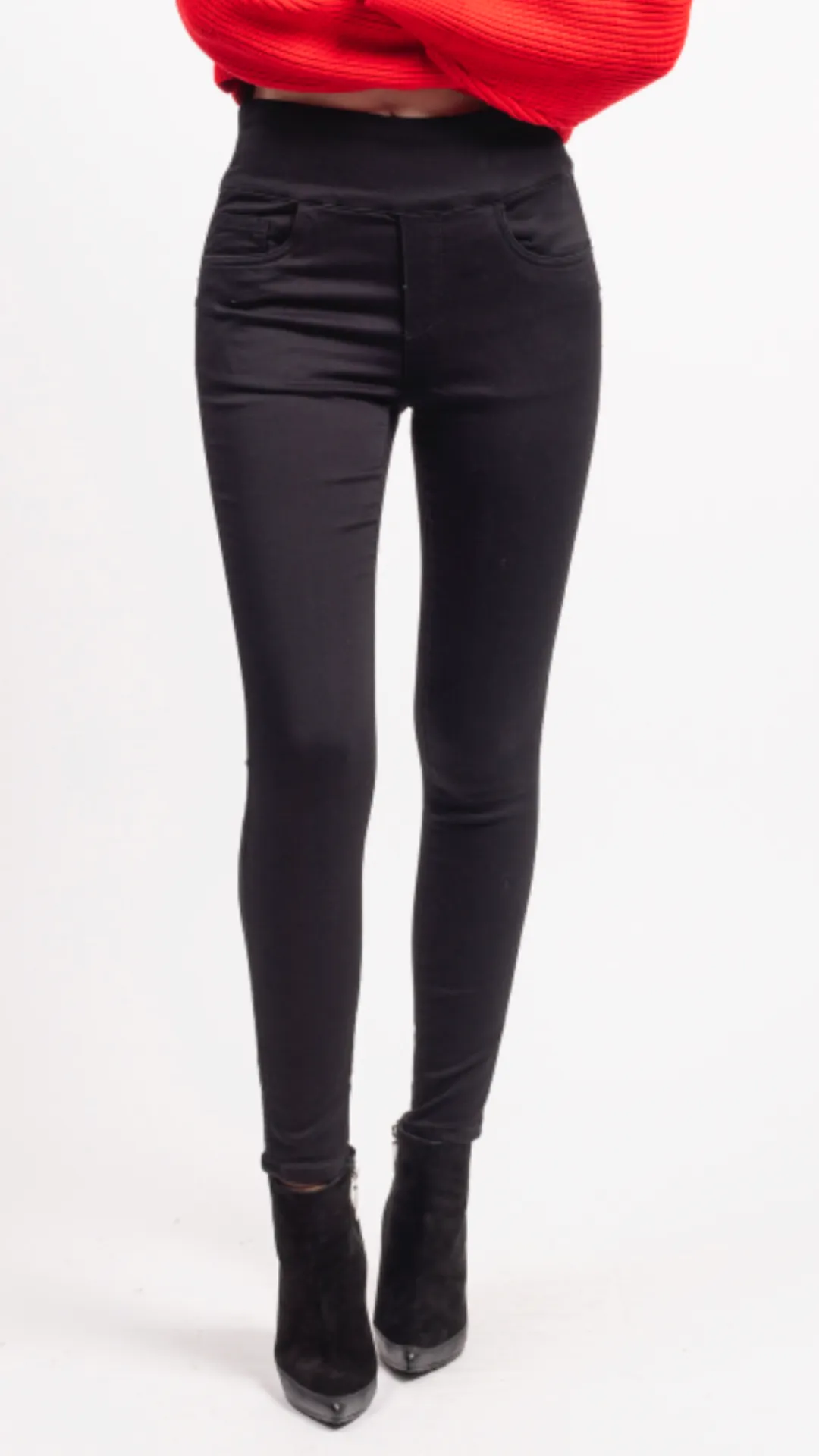 Lisa - Black Stretch High Waist Jeans