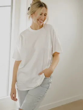 LivyLu Blank White Thrifted Tee