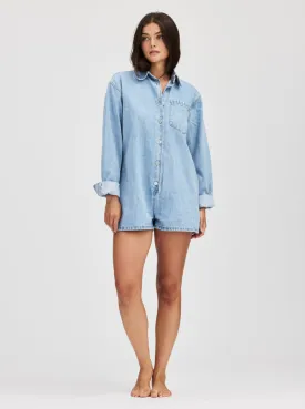 Long Sleeve Denim Romper