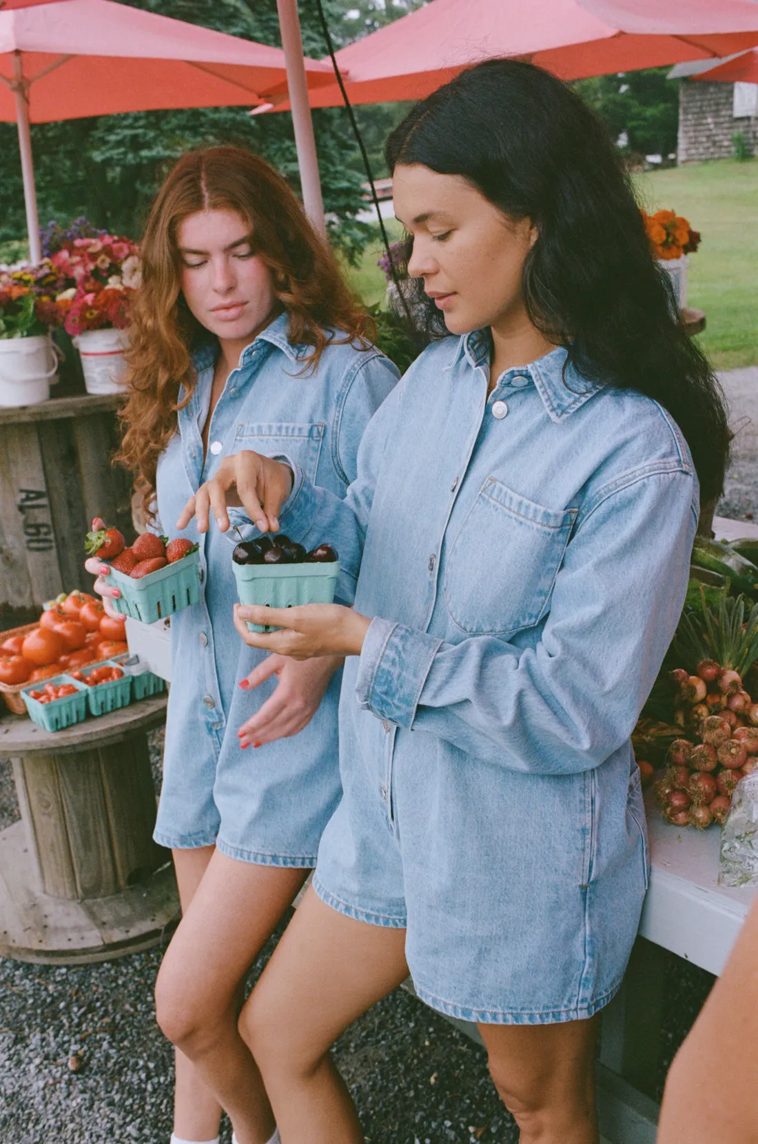 Long Sleeve Denim Romper