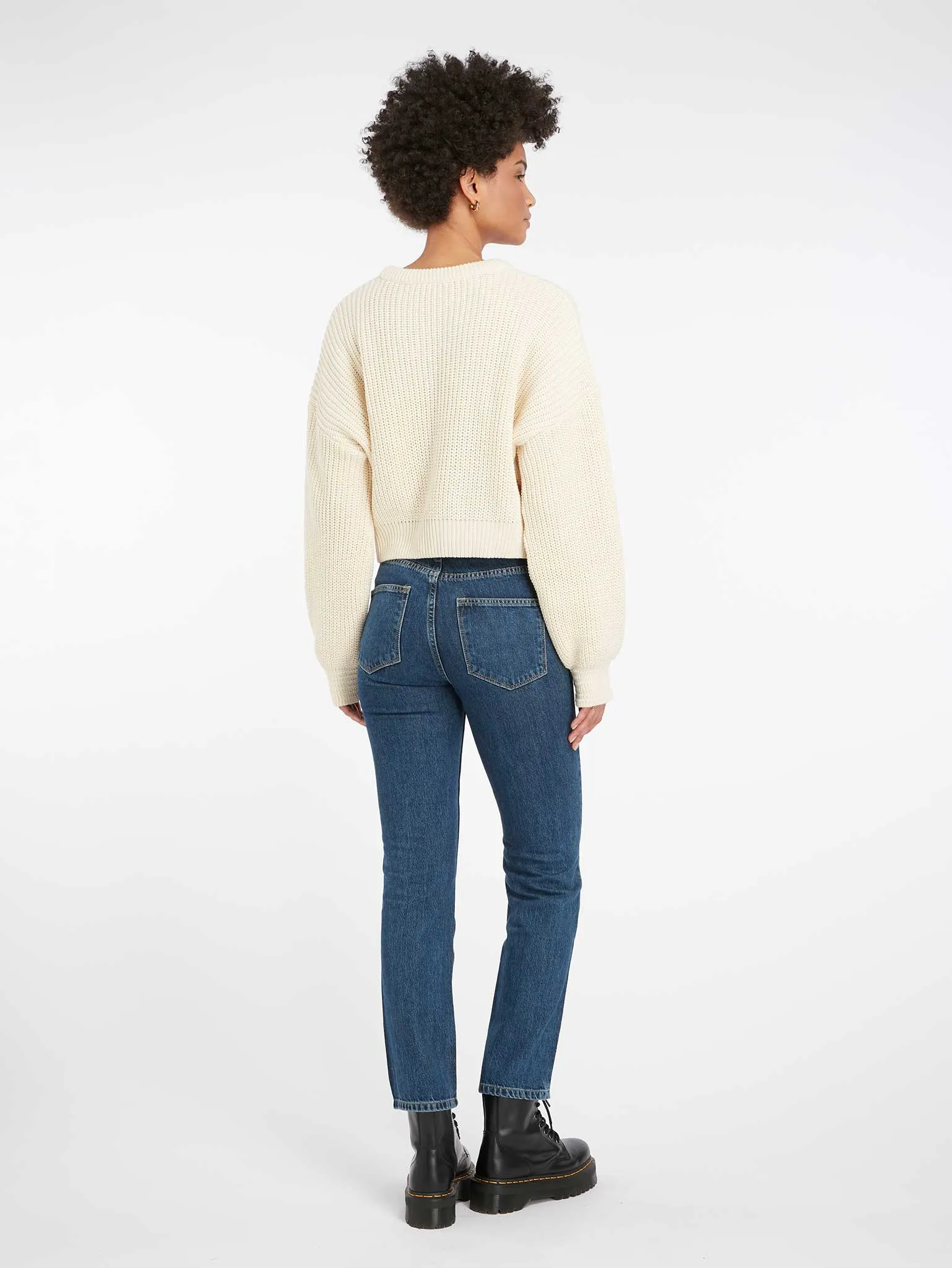 Marta High Rise Straight Jeans in Indigo