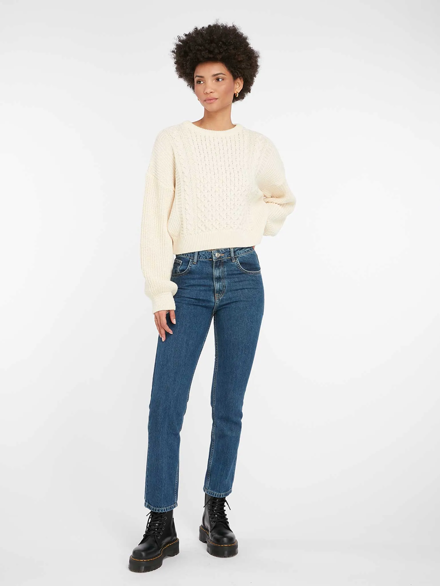 Marta High Rise Straight Jeans in Indigo