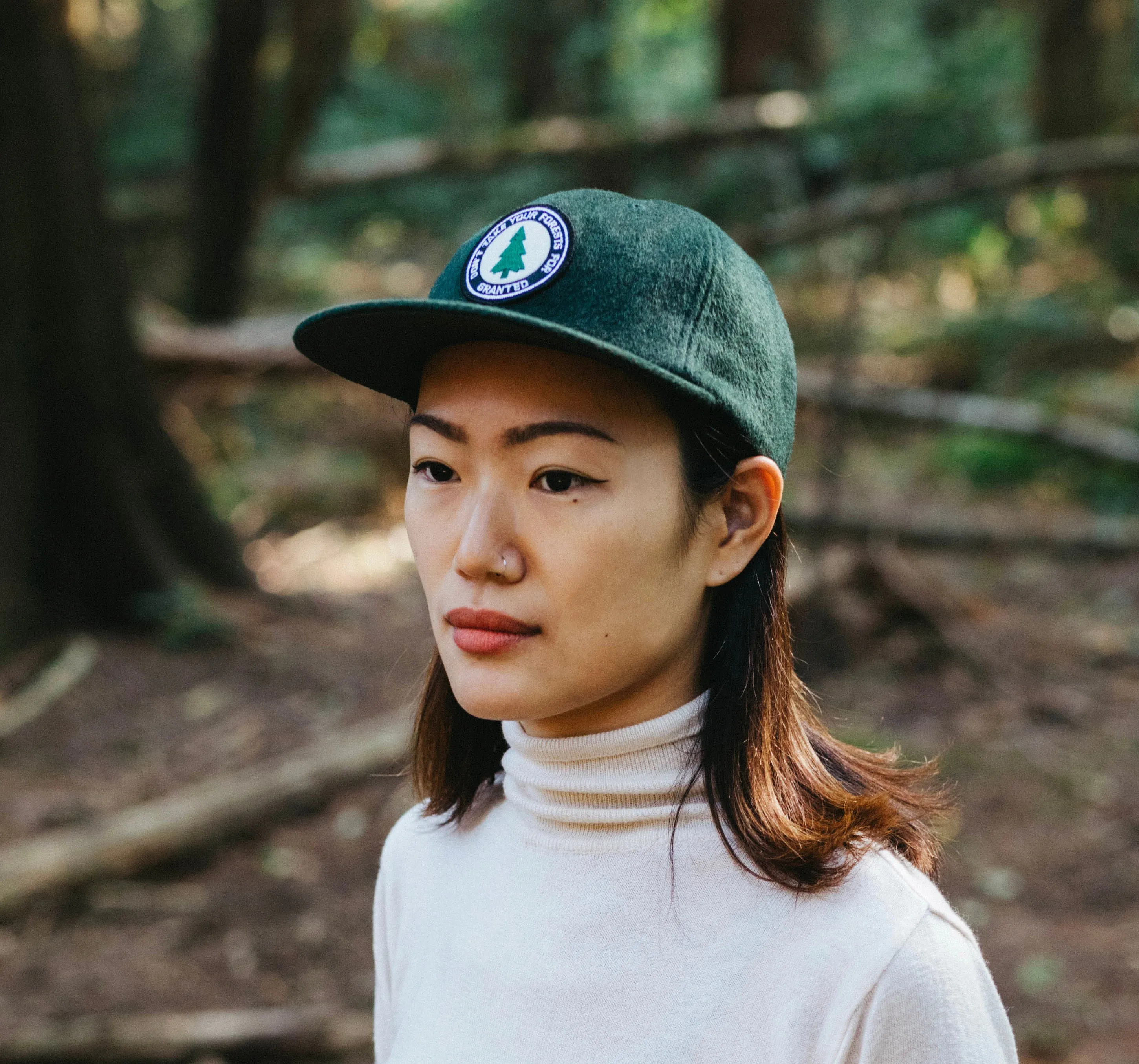 Melton wool cap Granted trees - Green