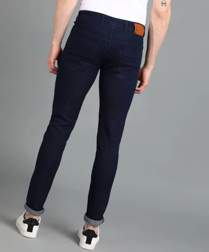 Men's Dark Blue Slim Fit Stretchable Jeans