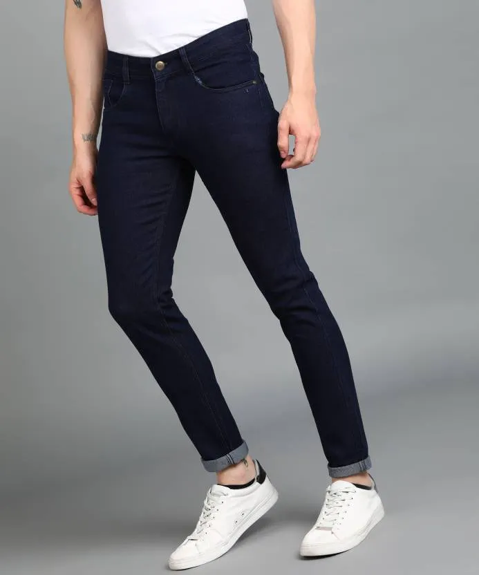 Men's Dark Blue Slim Fit Stretchable Jeans