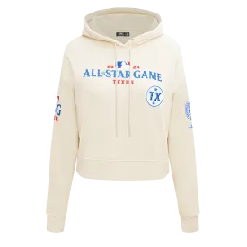 MLB ALL STAR 2024 WOMEN'S FLC CROPPED PO HOODIE (EGGSHELL)