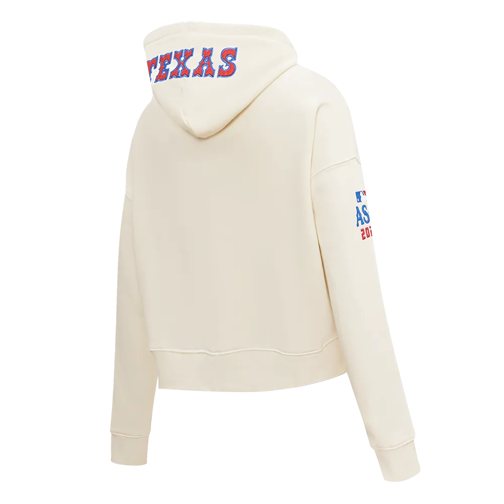 MLB ALL STAR 2024 WOMEN'S FLC CROPPED PO HOODIE (EGGSHELL)