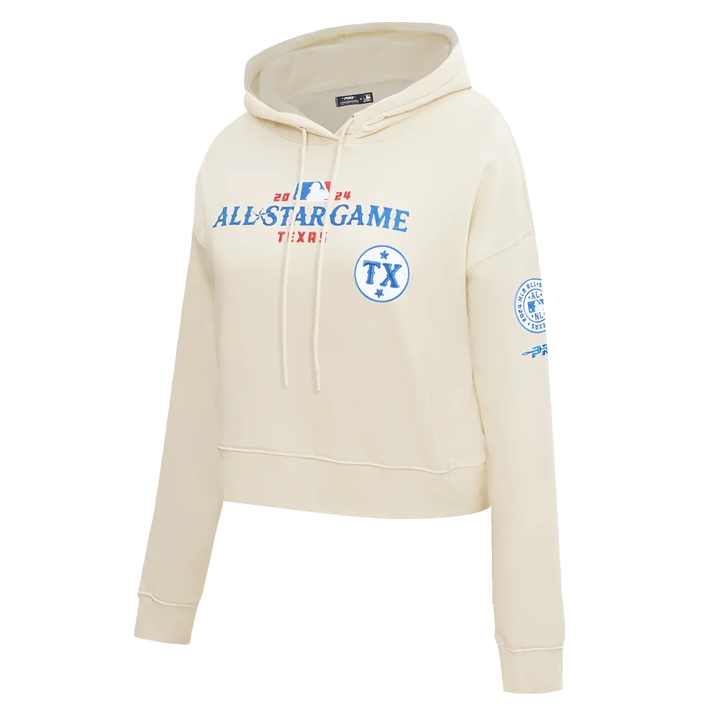 MLB ALL STAR 2024 WOMEN'S FLC CROPPED PO HOODIE (EGGSHELL)