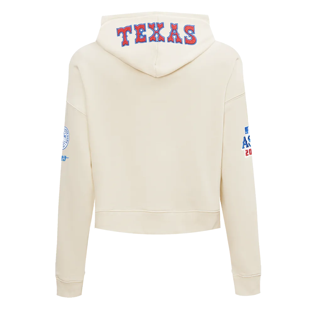 MLB ALL STAR 2024 WOMEN'S FLC CROPPED PO HOODIE (EGGSHELL)