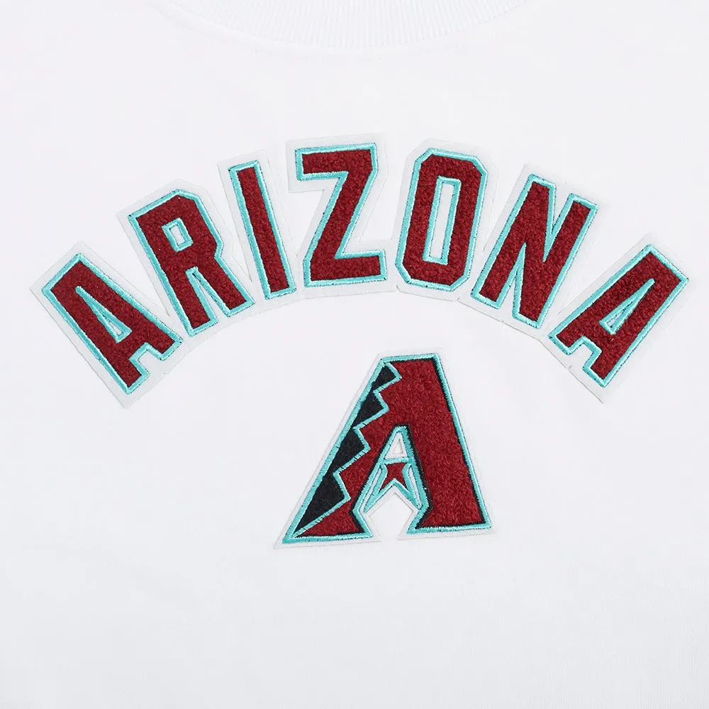 MLB ARIZONA DIAMONDBACKS CLASSIC WOMEN'S FLC CREWNECK (WHITE)