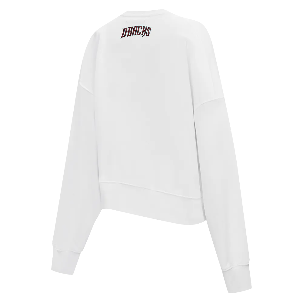 MLB ARIZONA DIAMONDBACKS CLASSIC WOMEN'S FLC CREWNECK (WHITE)