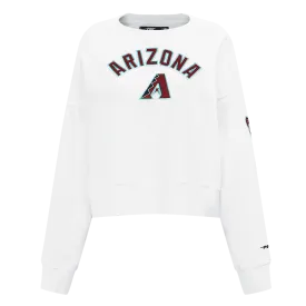 MLB ARIZONA DIAMONDBACKS CLASSIC WOMEN'S FLC CREWNECK (WHITE)