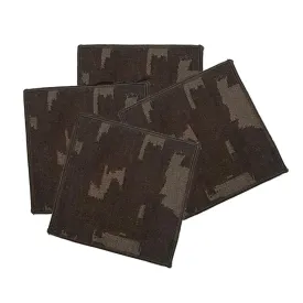 NUNO 4-Coaster Set: "Woodchips" (Brown/Gray)