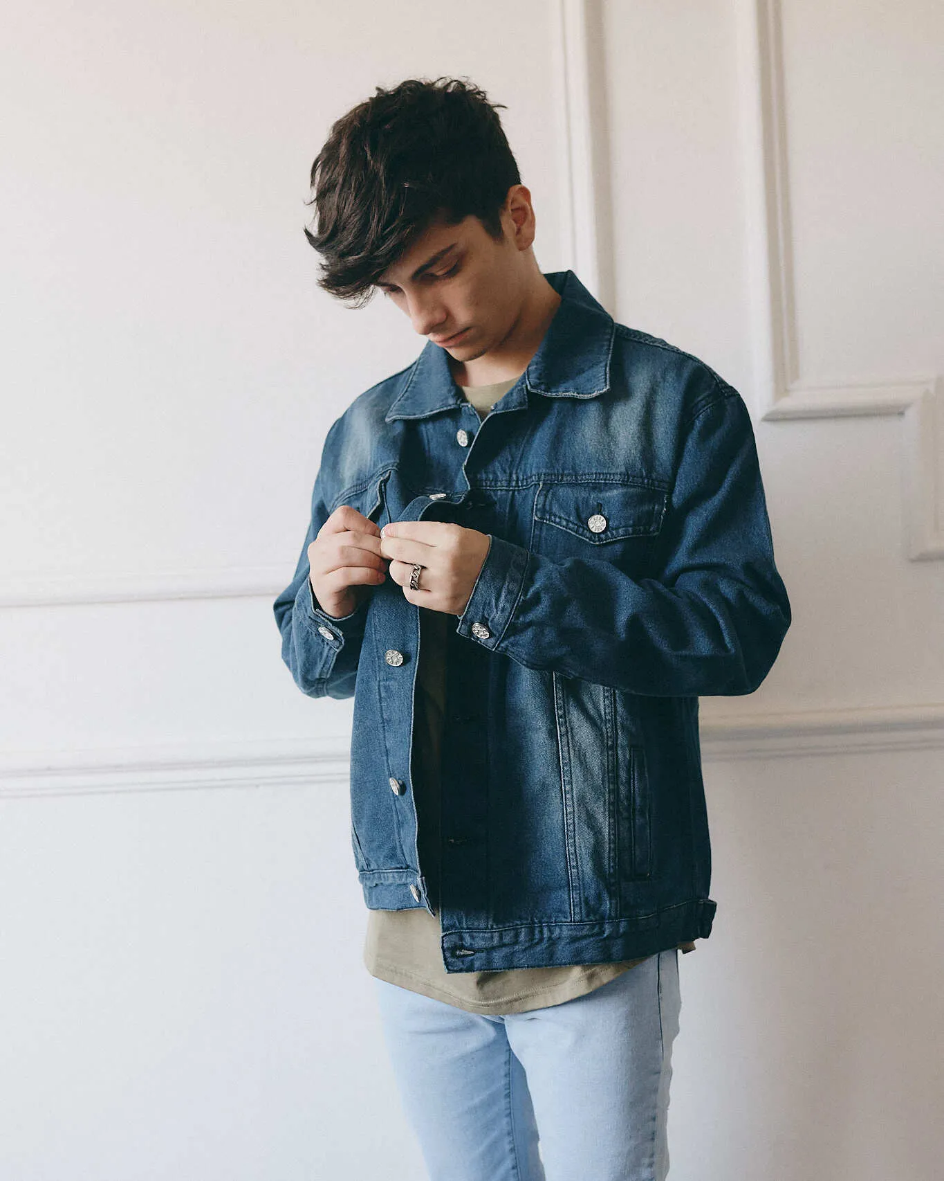 Oversized Denim Jacket - Acero