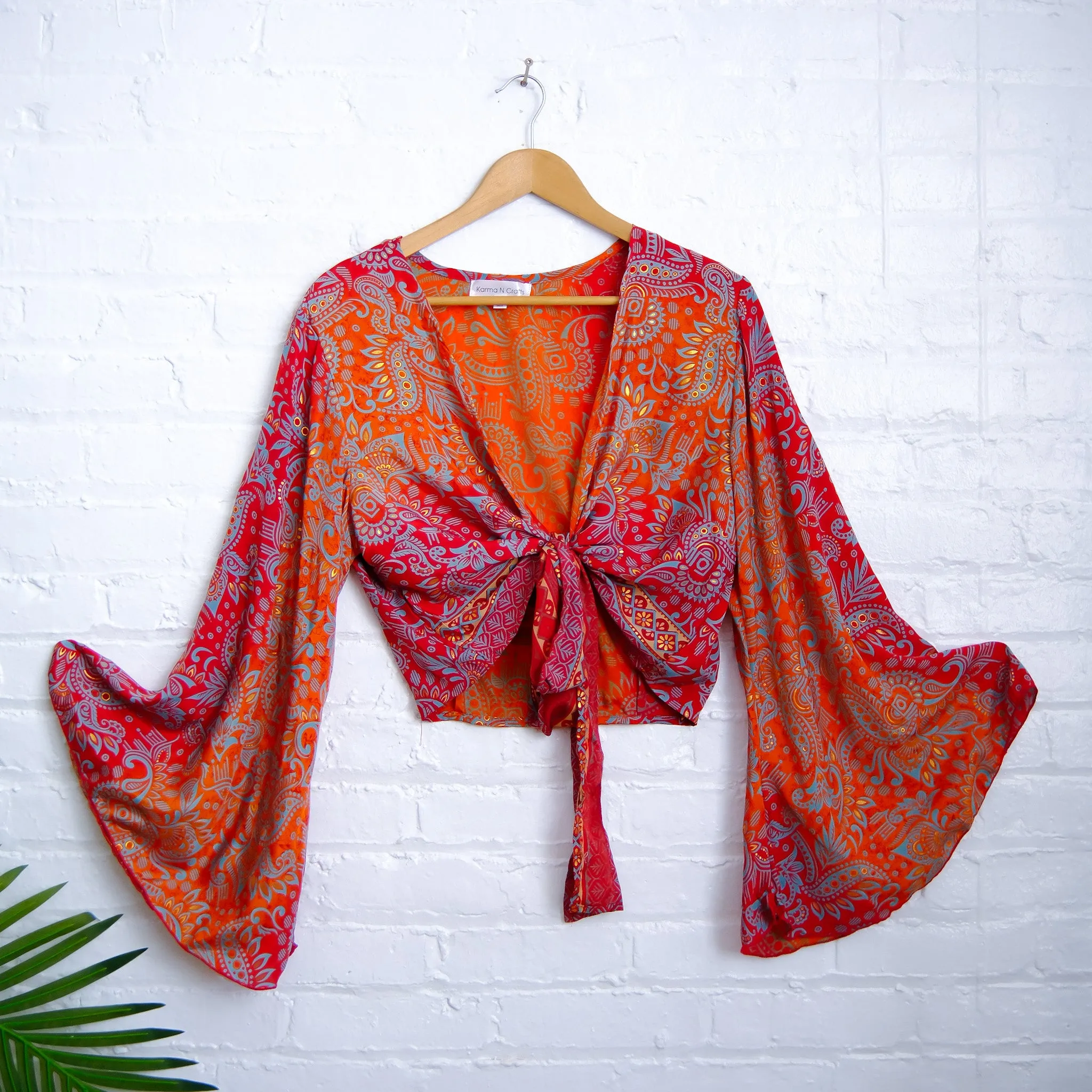 Paisley Boho Wrap Top