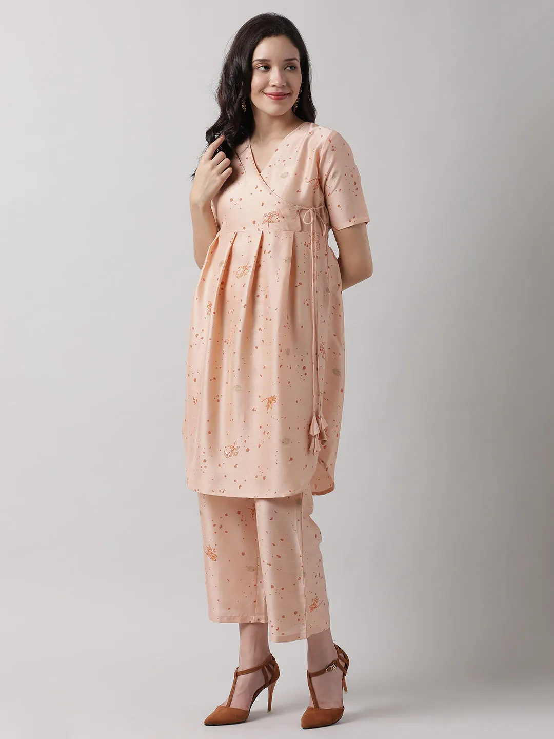 Pastel Flush Floral Printed Kurta