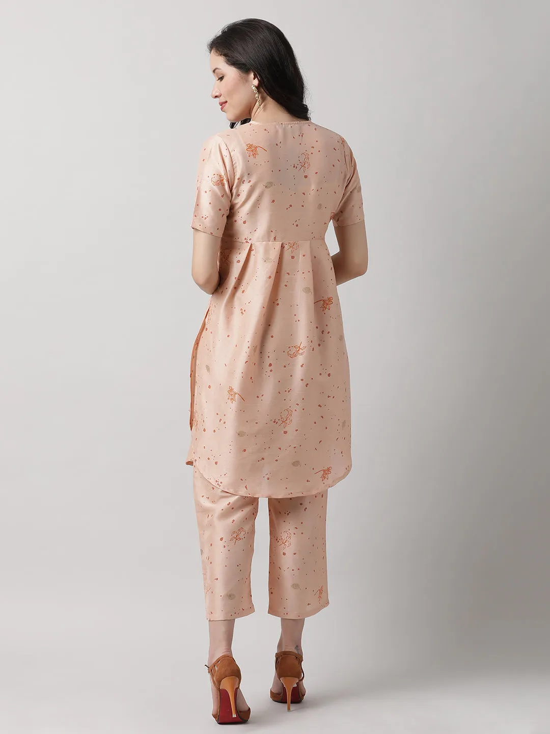 Pastel Flush Floral Printed Kurta