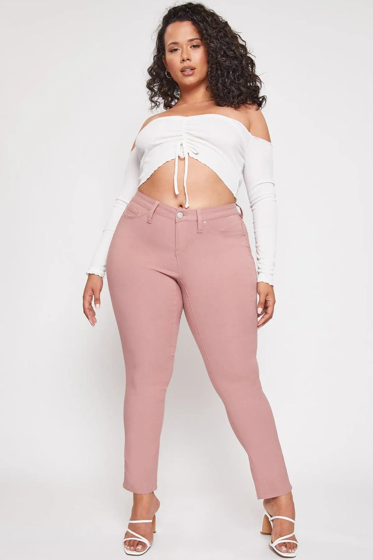 Plus Size Women's Hyperstretch Forever Color Pants - Pastels