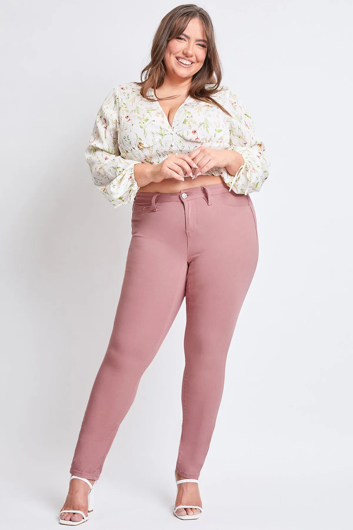 Plus Size Women's Hyperstretch Forever Color Pants - Pastels