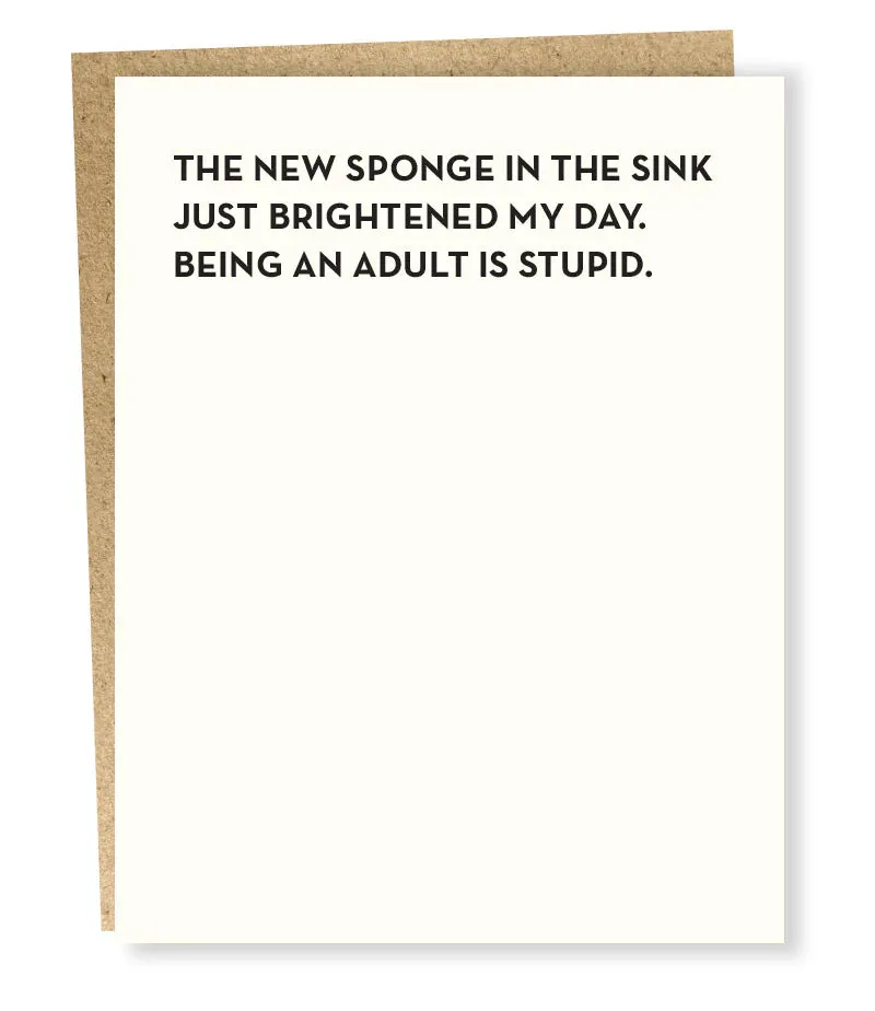 "New Sponge in the Sink" Card