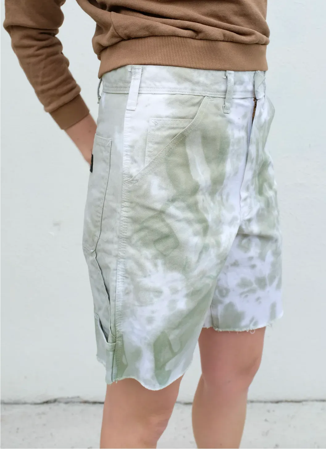 Raw Hem Painter's Shorts