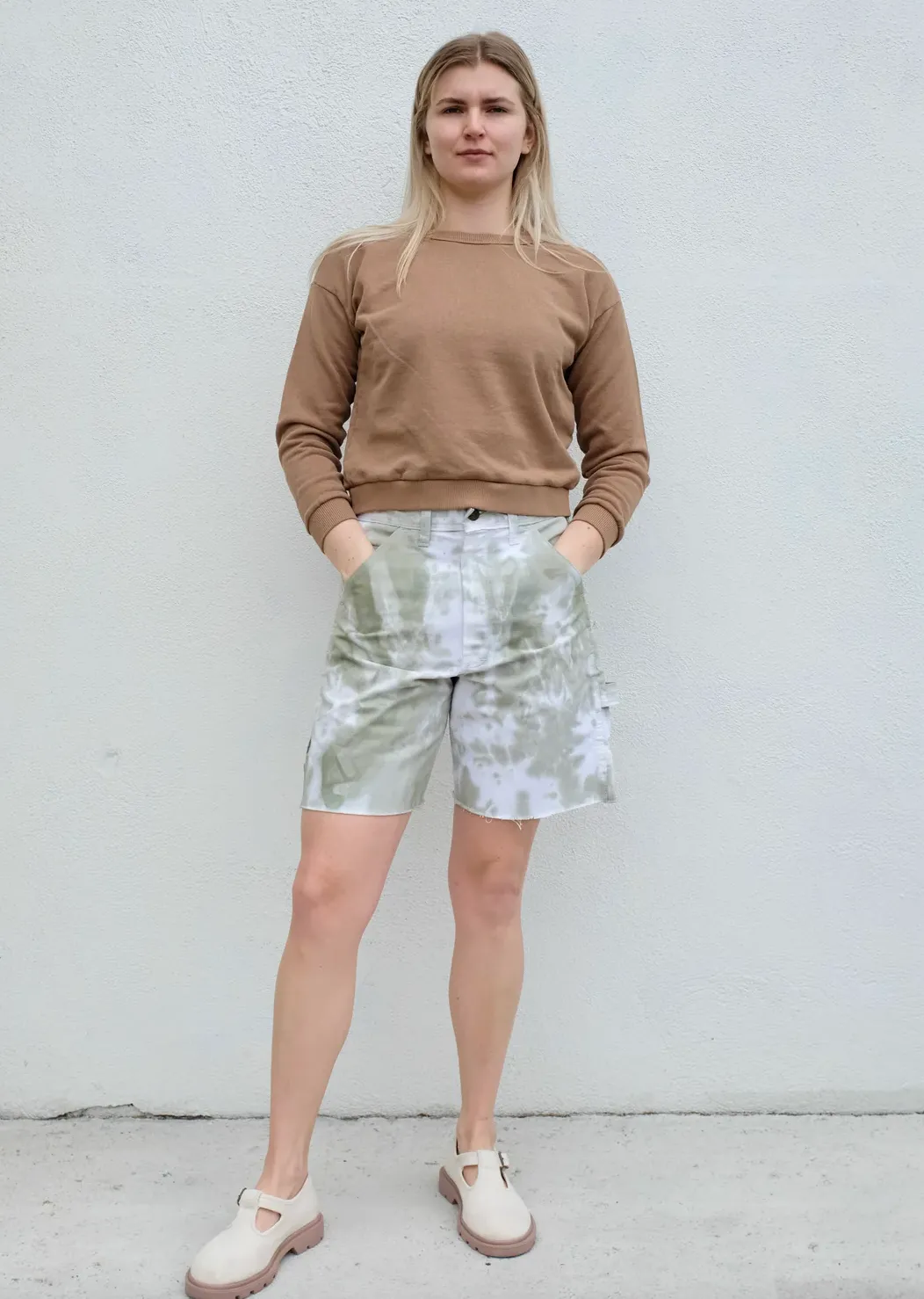 Raw Hem Painter's Shorts