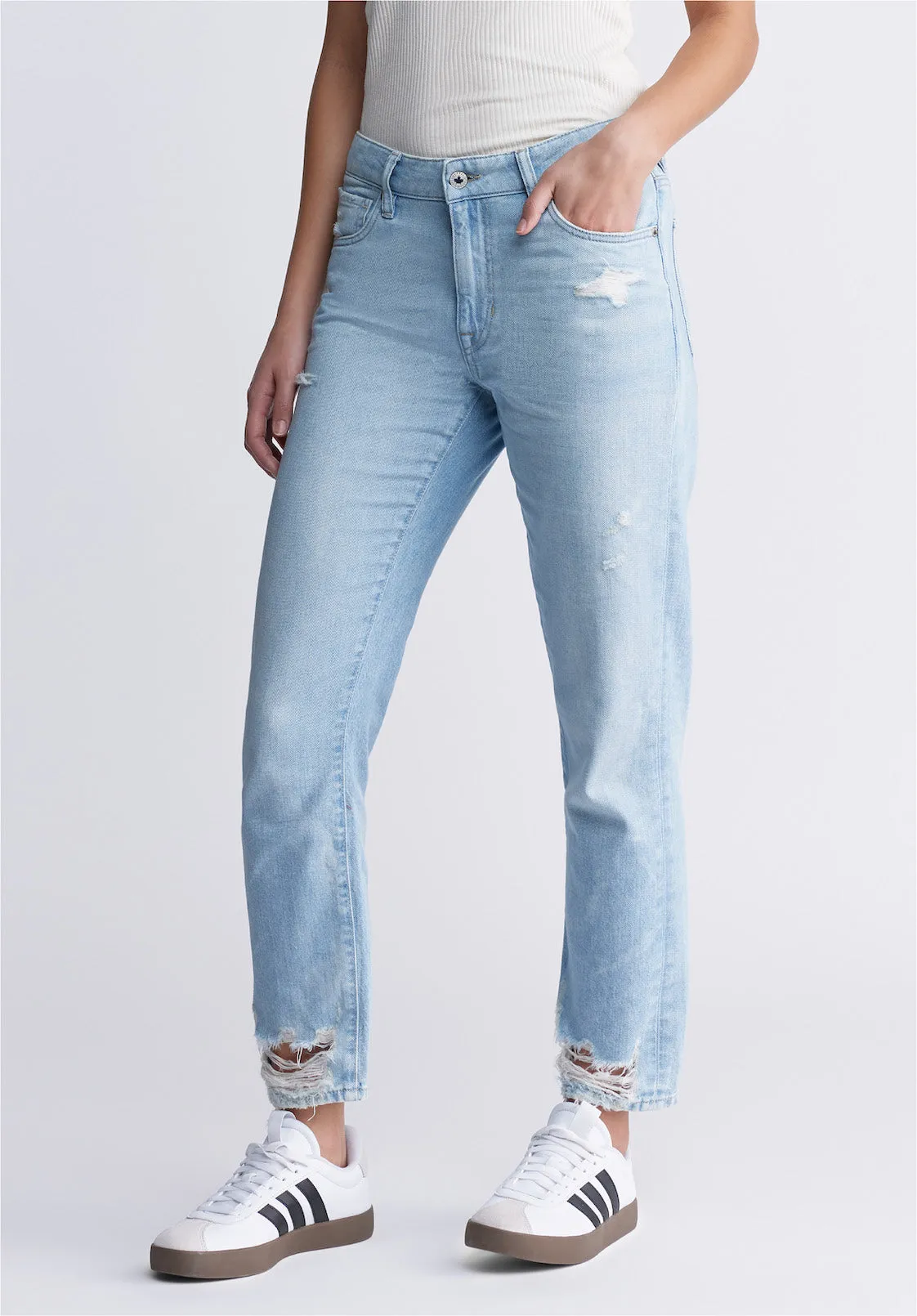 Relaxed Boyfriend Madison Women's Jeans, Distressed Vintage - BL15924