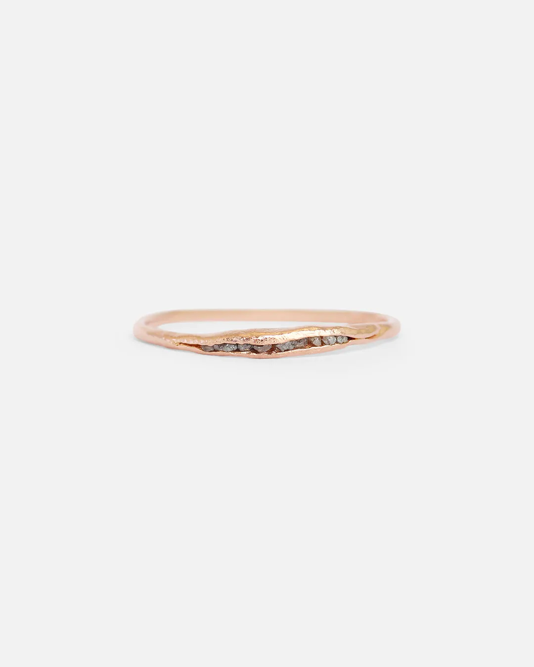 Rough Grey Diamond / Pink Ring