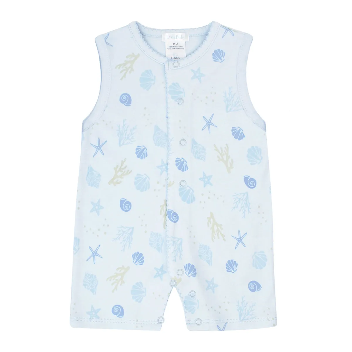 Seashells Printed Romper | Baby Boy